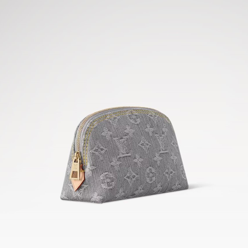 L0vis Vvtt0n Cosmetic Pouch PM Cloudy Gray For Women 7.5in/19cm M13751