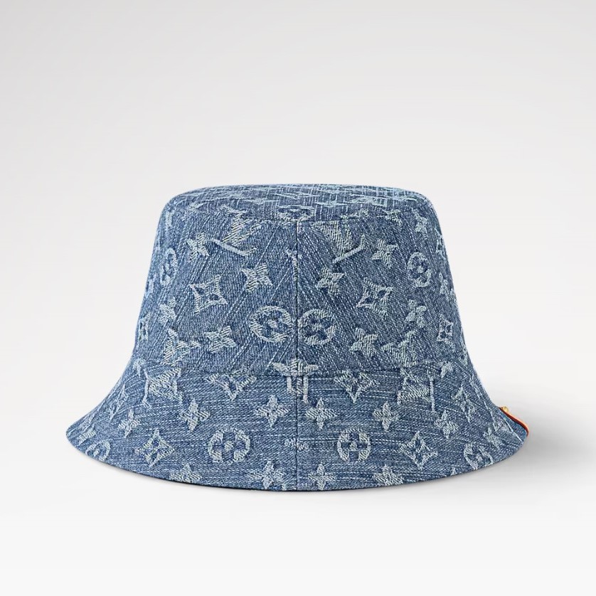 L0vis Vvtt0n Denim Bucket Hat Blue For Women M7951M