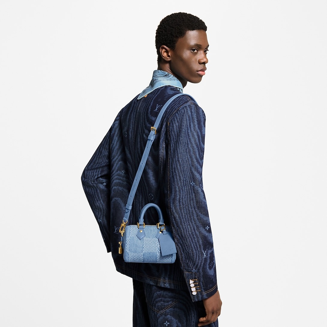 L0vis Vvtt0n Speedy 18 Bandoulière Bags Blue For Men 18cm/7.1in – N00208