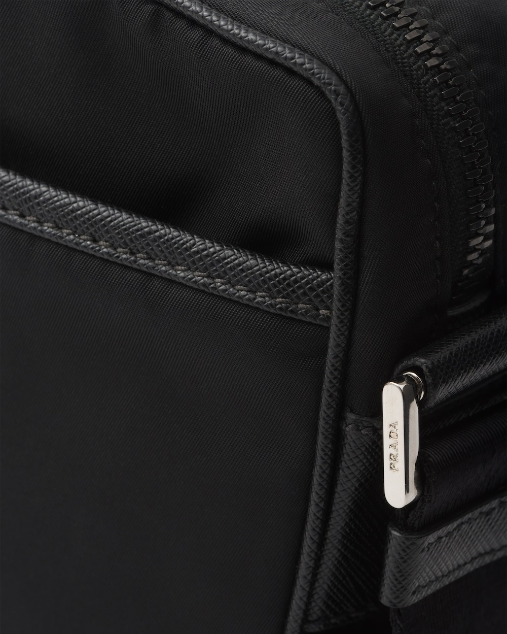 Pra*a Re-Nylon And Leather Shoulder Bag For Men 6.7in/17cm 2VH112_2DMH_F0002_V_XOP