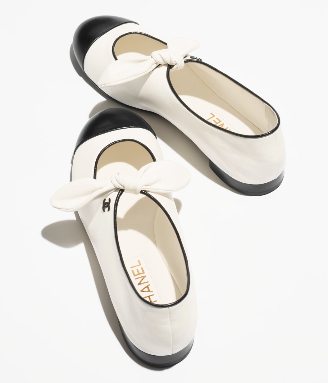 Ch**el Mary Janes White/Black For Women G46149-X01000-NABTK