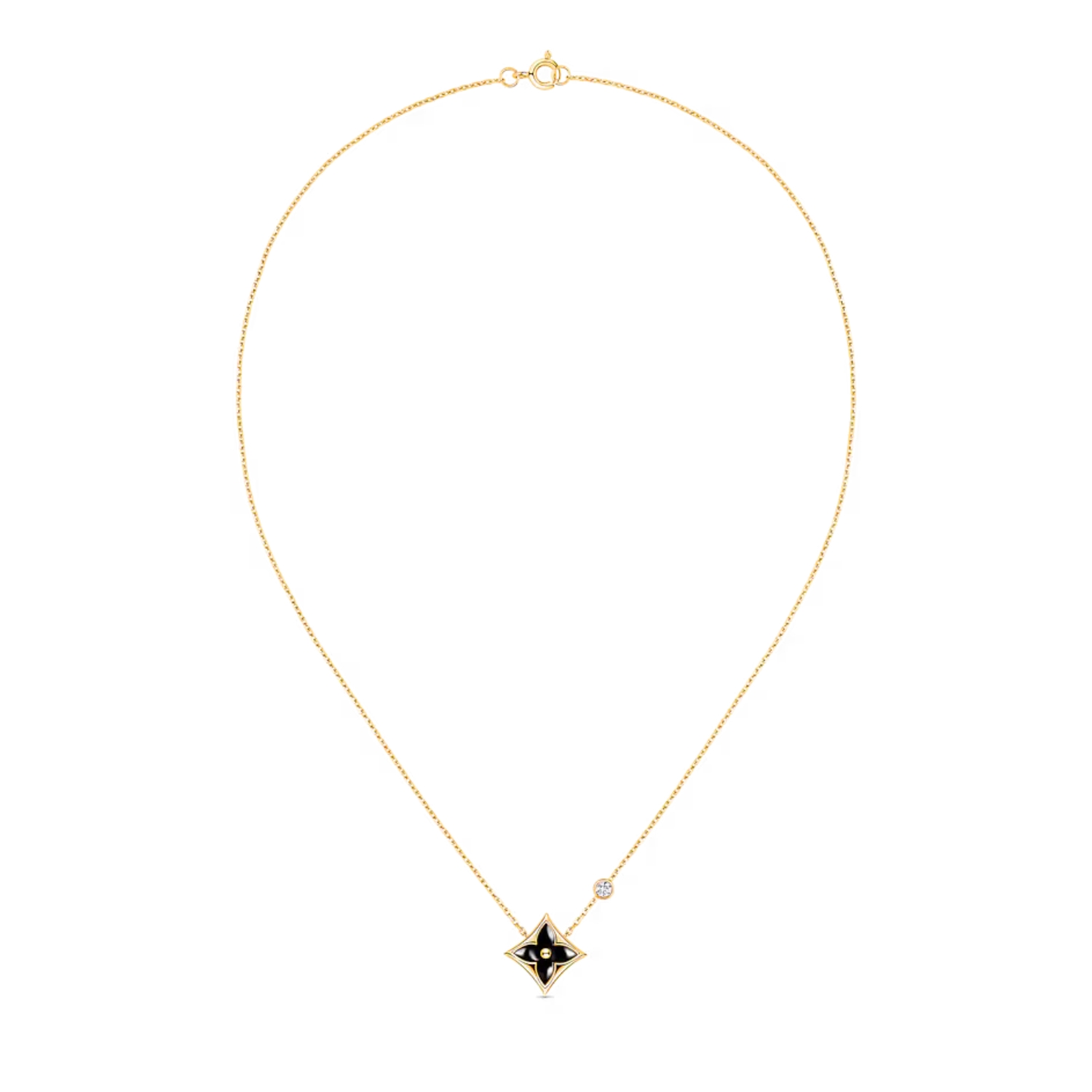 L0vis Vvtt0n Color Blossom BB Star Pendant Necklace Gold-Toned For Women Q93699