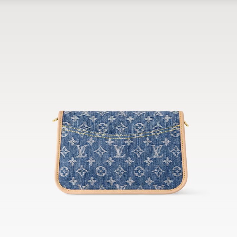 L0vis Vvtt0n Diane Handbag Denim Blue For Women 9.4in/24cm M13070