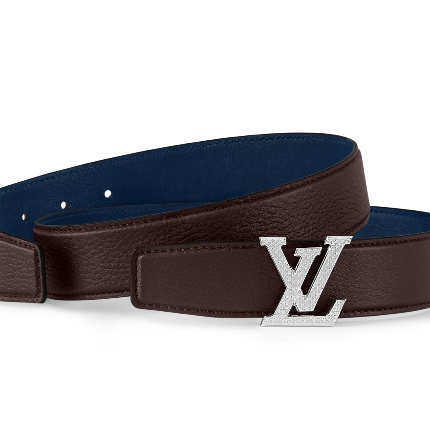 L0vis Vvtt0n LV Heritage 35mm Reversible Belt Brown/Navy For Men M8715V