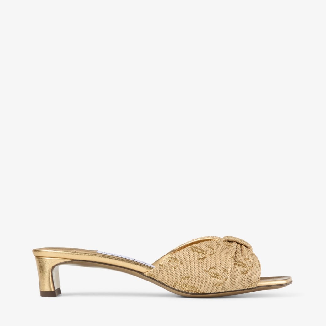 J1m*y Ch00 Annika Mule 35 Gold For Women ANNIKAMULE35GUH