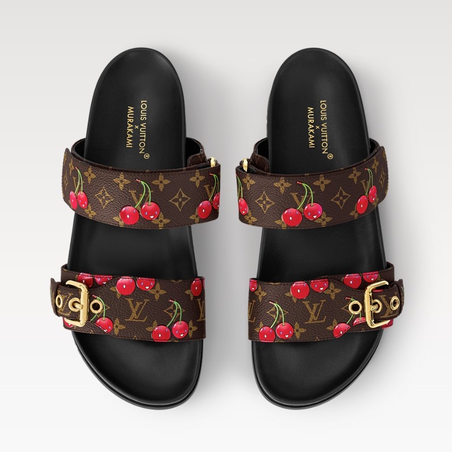 L0vis Vvtt0n LV x TM Bom Dia Flat Comfort Mule Brown For Women 1AHM03