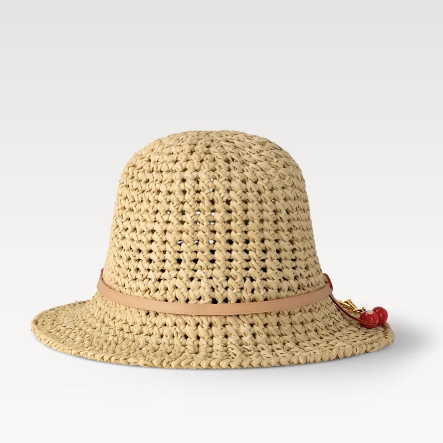 L0vis Vvtt0n LV x TM Cerise Charms Hat Natural For Women M5086M