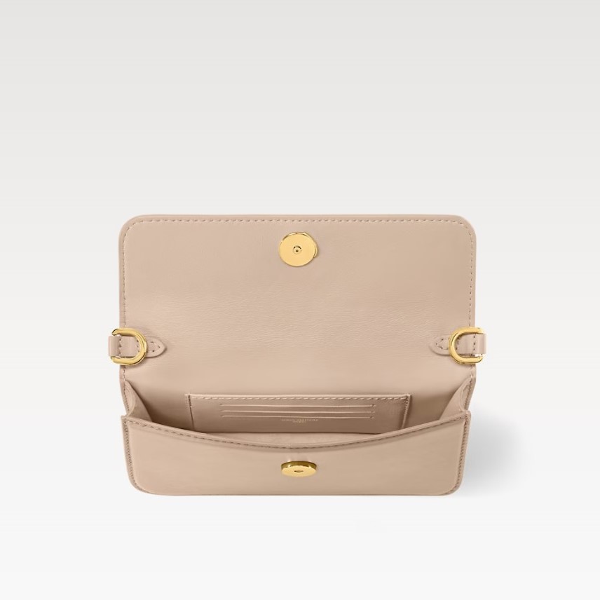 [True-to-ORIGINAL] L0vis Vvtt0n Wallet On Chain LV Bloom Sand For Women 7.9in/20cm M14581