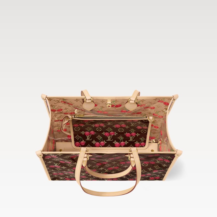 [True-to-ORIGINAL] L0vis Vvtt0n LV x TM OnTheGo GM Monogram Cherry Crystal For Women 16.1in/41cm M14306