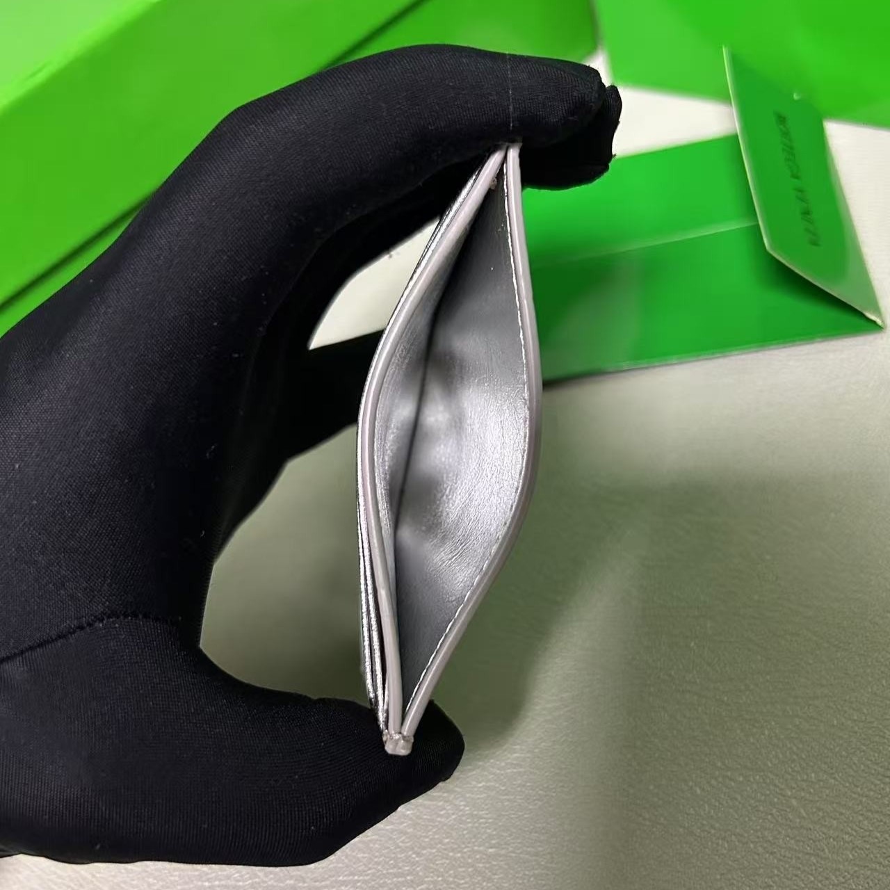 B0tt*ga Ven*ta Credit Card Case Silver For Women 10.5cm/4.1in 796324V4P128101