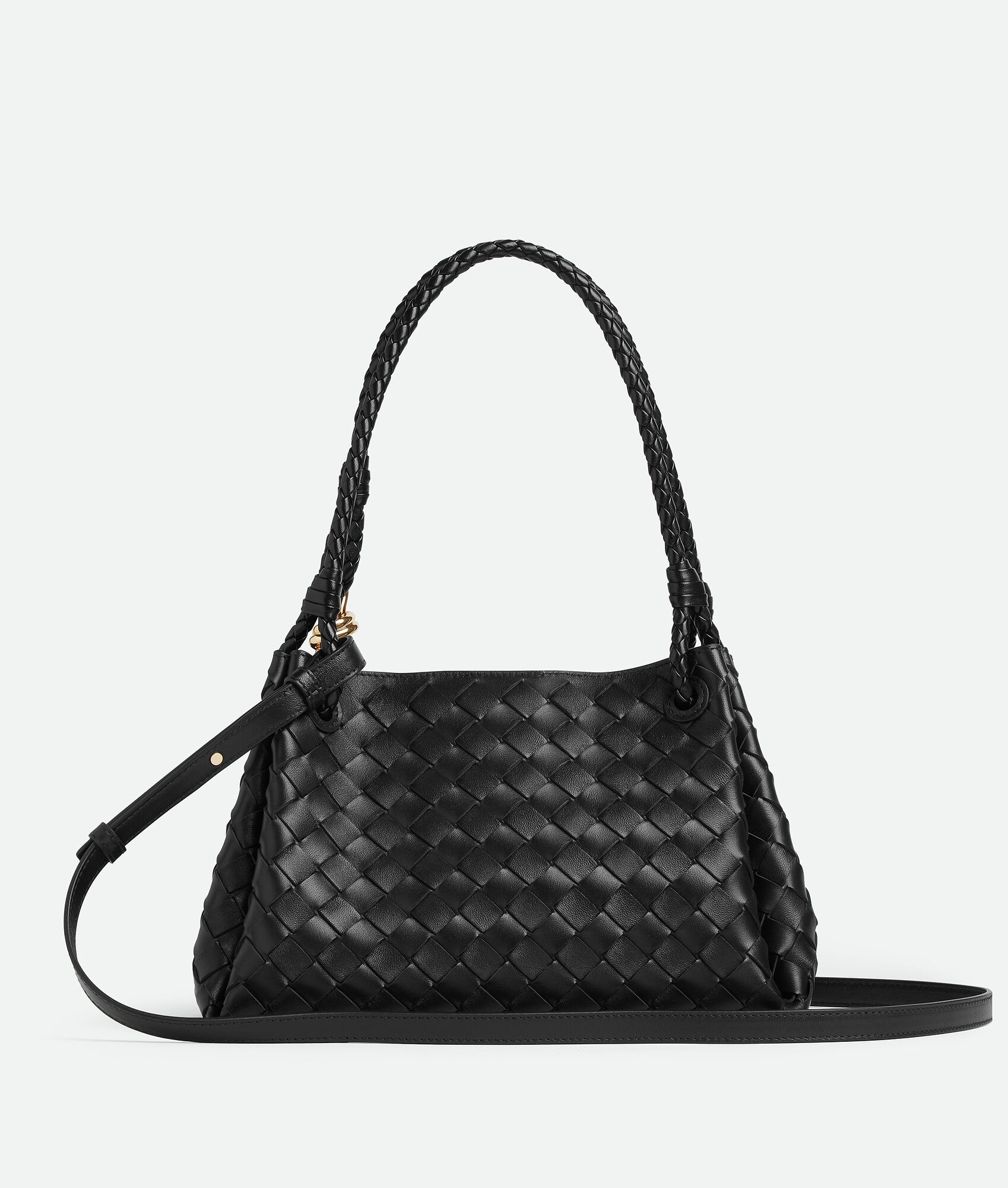 [True-to-ORIGINAL] B0tt*ga Ven*ta Medium Parachute Black For Women 29.5cm/11.6in 835921VCPPT1019