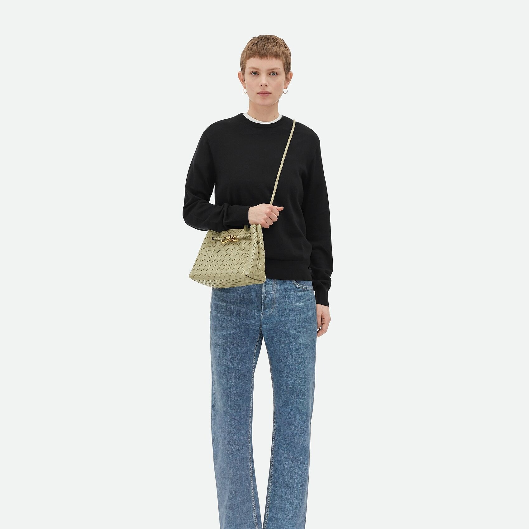 [True-to-ORIGINAL] B0tt*ga Ven*ta Small Andiamo Travertine For Women 25cm/9.8in 766014VCPP12943