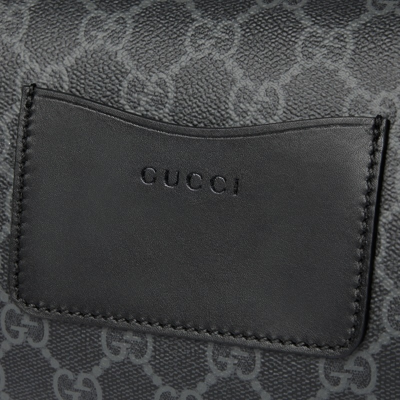 [True-to-ORIGINAL] Gvc*1 GG Emblem Small Belt Bag Black For Men 23cm/9.1in 821165 FAED9 1000