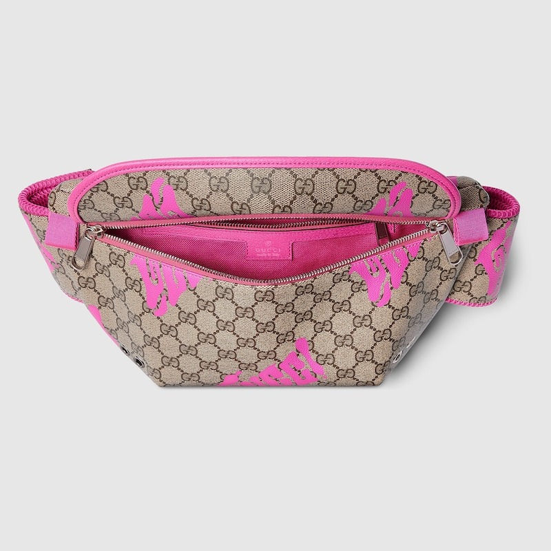 [True-to-ORIGINAL] Gvc*1 Large Belt Bag With Print Bright Pink For Men 32cm/12.6in 834963 FAEQF 9769