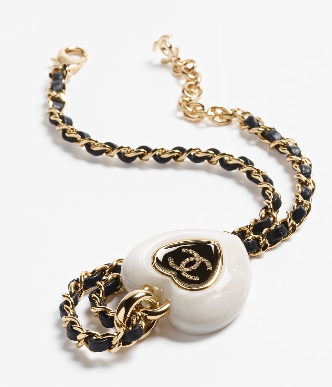 Ch**el Long Necklace Gold Crystal For Women – ABG317-B21905-U3497