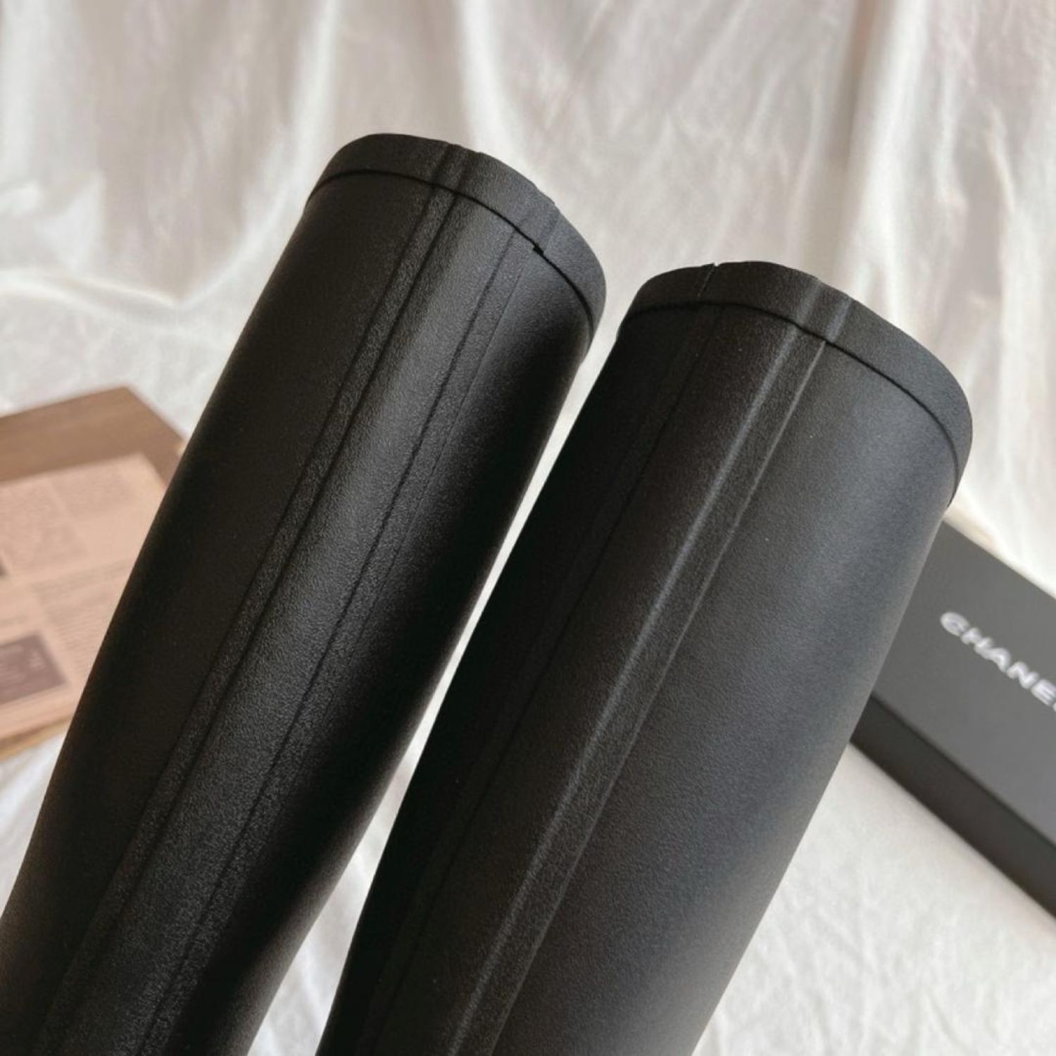 Ch**el Rubber Boots Black For Women