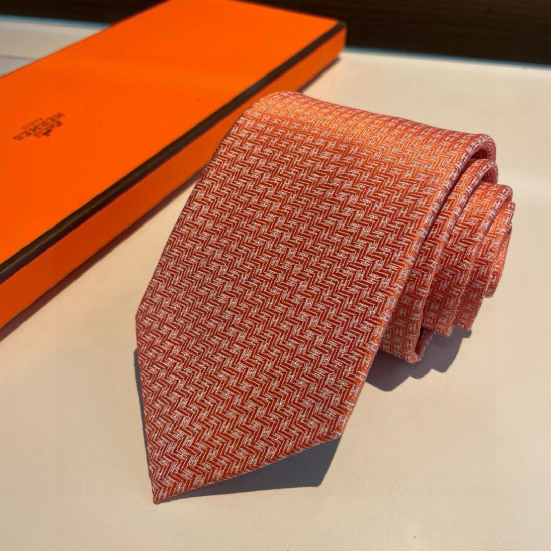 H**me5 Elegent Orange Silk Tie For Men