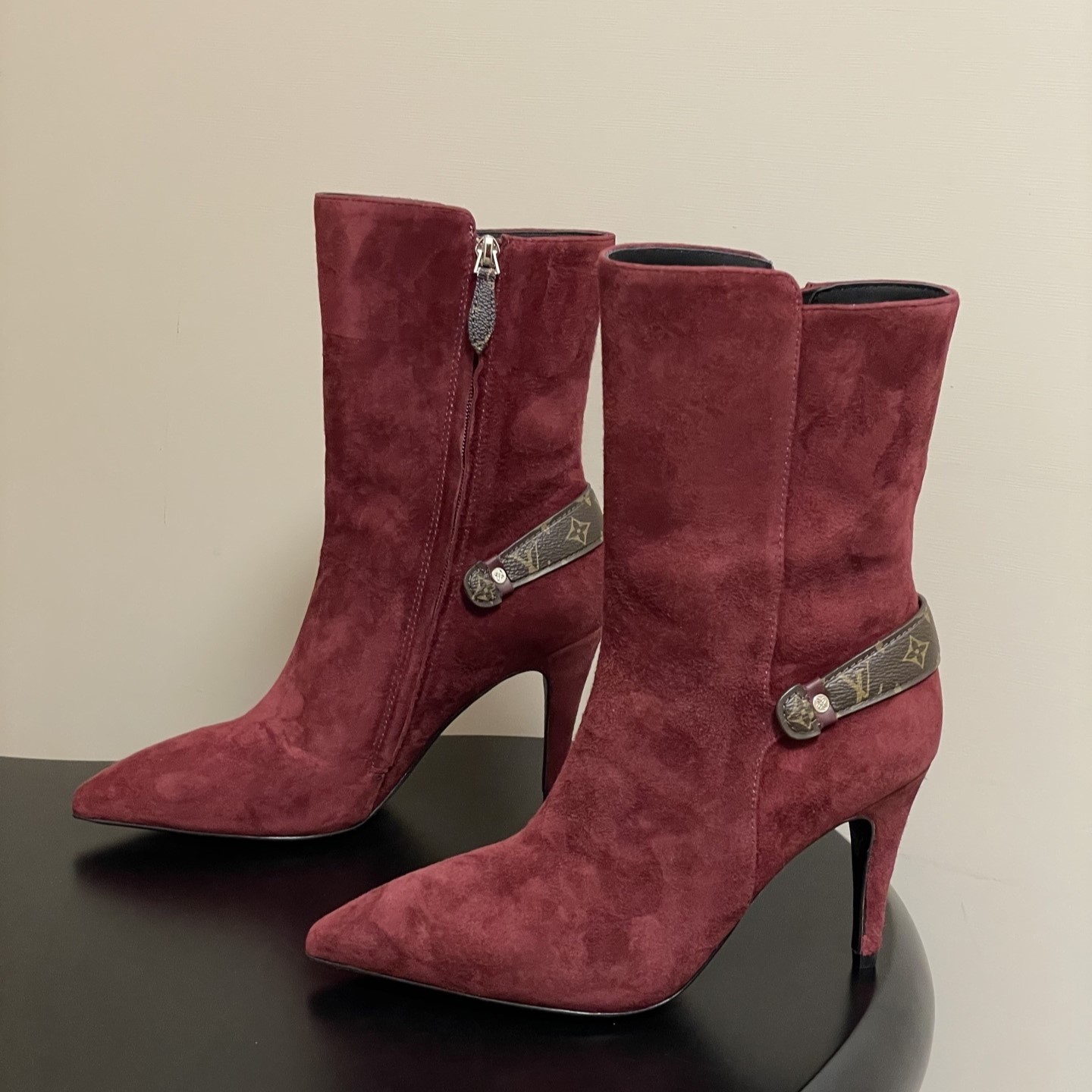 L0vis Vvtt0n Legacy Ankle Boots Bordeaux Red For Women 1AIDZH