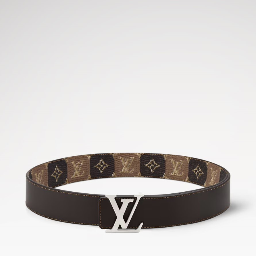 L0vis Vvtt0n LV Initiales College Monogram Heritage 40mm Reversible Belt Brown For Men M4381U