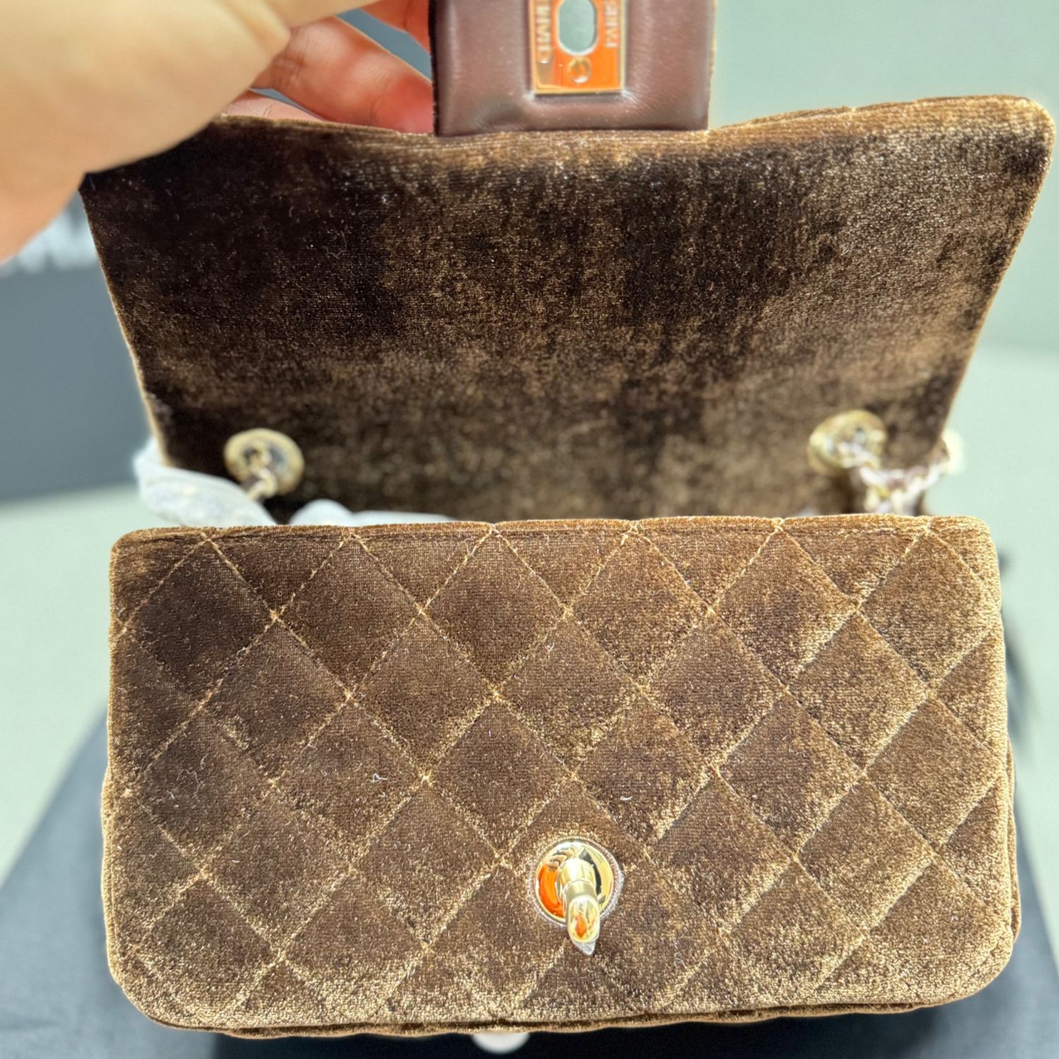 [True-to-ORIGINAL] Ch**el Classic Flap Bag Dark Brown For Women 20cm/7.9in