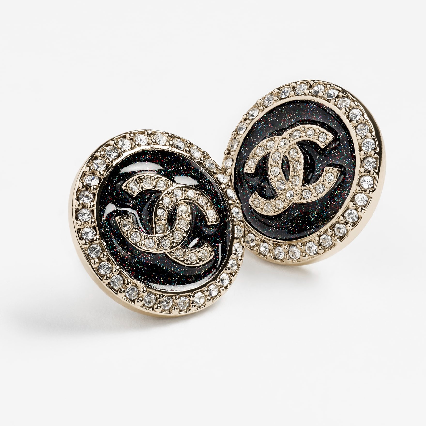 Ch**el Stud Earrings Black For Women ABG409-B21903-U3573