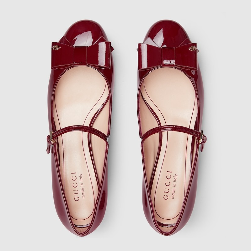 Gvc*1 Ballet Flat With Bow Red Patent For Women 835748 0B9J0 6207