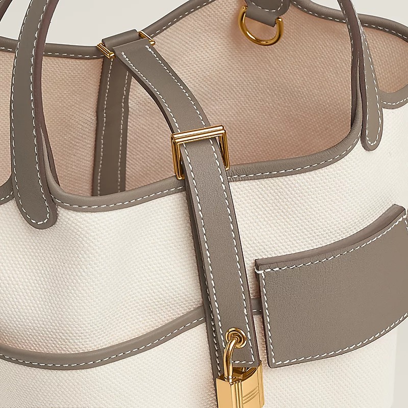 [True-to-ORIGINAL] H**me5 Picotin Lock 18 Pocket Bag Etoupe For Women 7.1in/18cm H083189CCAX