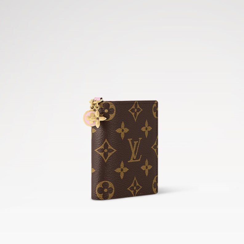 L0vis Vvtt0n LV Charms Pocket Wallet Monogram/Pink For Women 3.9in/10cm M14718