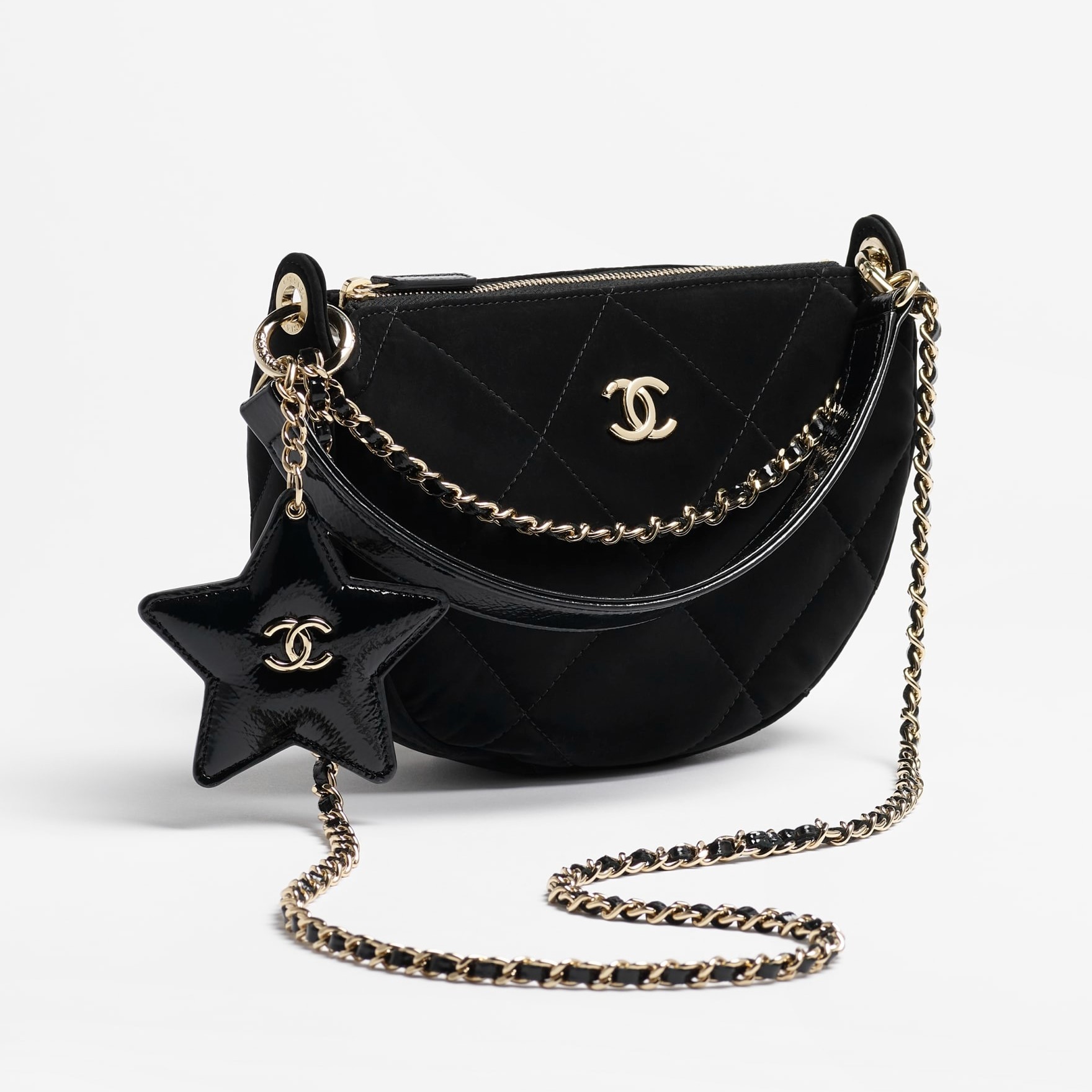 [True-to-ORIGINAL] Ch**el Clutch With Chain Black For Women 8.7in/22cm‎ AP4791-B21406-94305