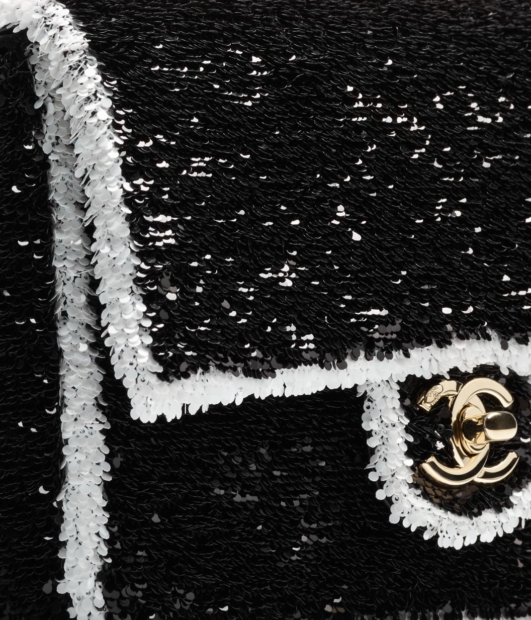 [True-to-ORIGINAL] Ch**el Sequins Flap Bag Black For Women 8.3in/21cm‎ AS4561-B22165-U4411