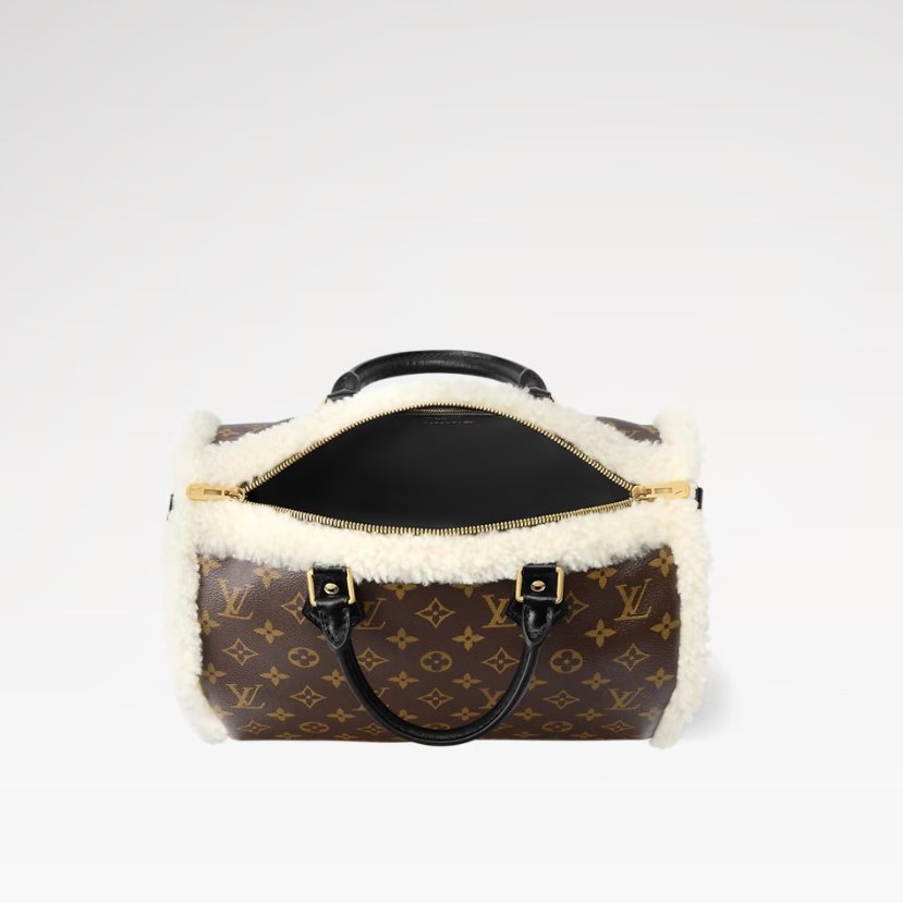[True-to-ORIGINAL] L0vis Vvtt0n Speedy Soft 30 Teddy Monogram Shearling For Women 11.8in/30cm M26326