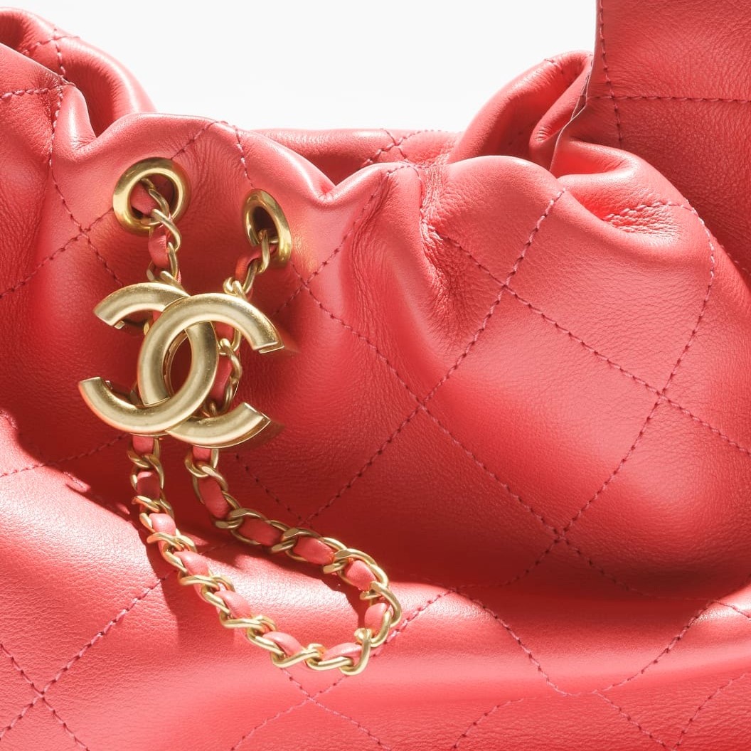 Ch**el Hobo Handbag Coral For Women 9.4in/24cm AS5976-B22897-U4539