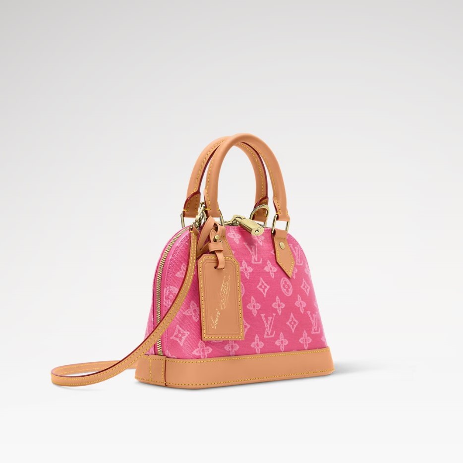 L0vis Vvtt0n Alma BB Monogram Origine Rose Ruban For Women 9.4in/24cm M28272