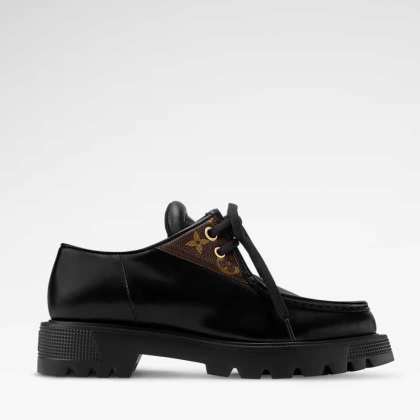 L0vis Vvtt0n District Derby Flat Loafer Black For Women 1AIBY5