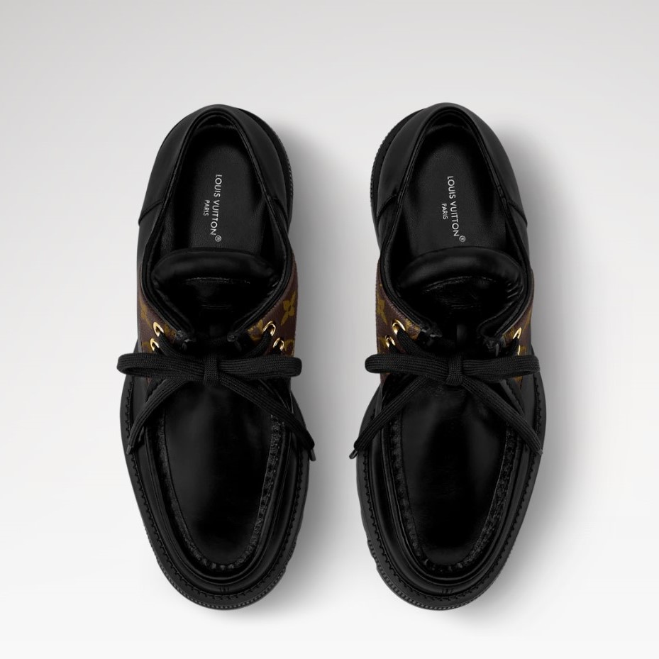 L0vis Vvtt0n District Derby Flat Loafer Black For Women 1AIBY5