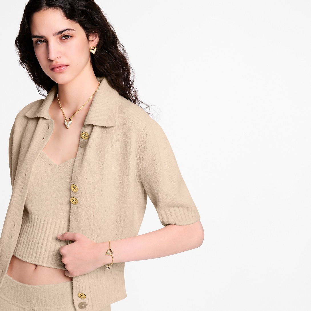 L0vis Vvtt0n Essential Love Earrings Yellow Gold Hardware For Women M03529