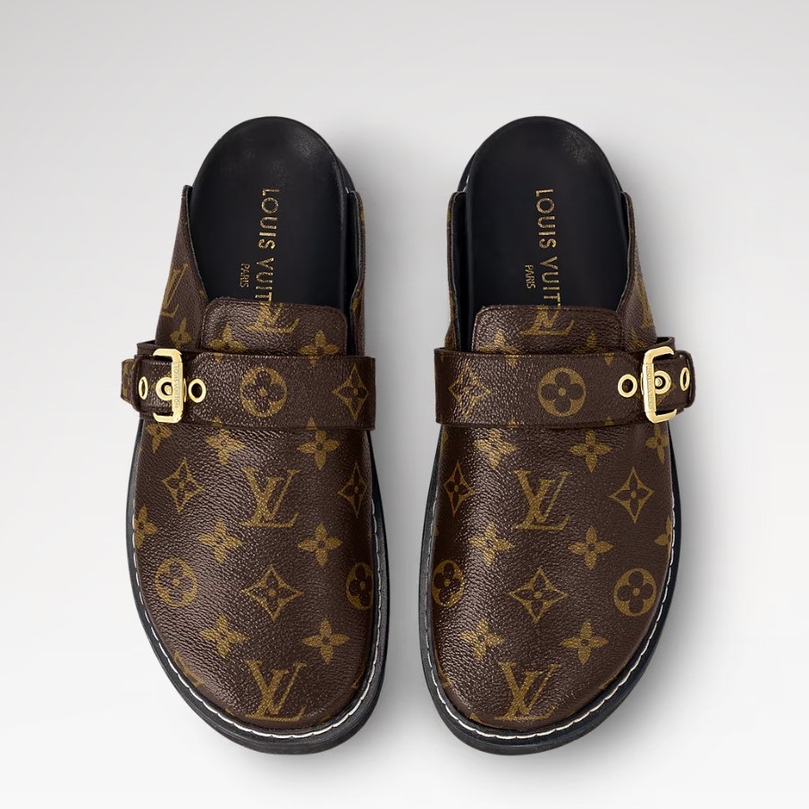 L0vis Vvtt0n LV Cosy Flat Comfort Clog Brown For Women 1AAW6Q