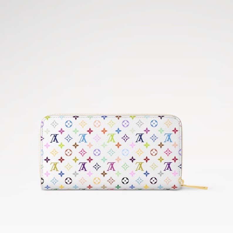 L0vis Vvtt0n LV x TM Zippy Wallet 7.7in/ 20cm Multicolor Gold Hardware For Women M13922