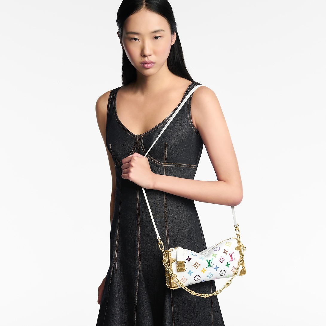 L0vis Vvtt0n LV x TM Slim Trunk Crossbody Bag 9.1in/ 23cm Multicolored Gold Hardware For Women M27737