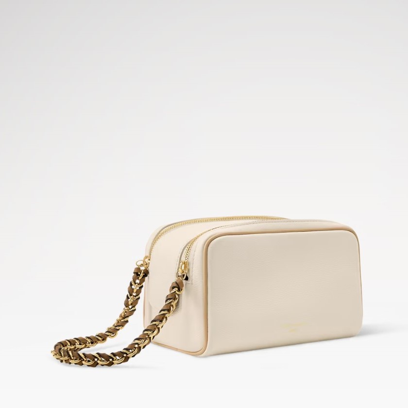 L0vis Vvtt0n Mini Dopp Kit 7.9in/ 20cm Vanilla Gold Hardware For Women M29547