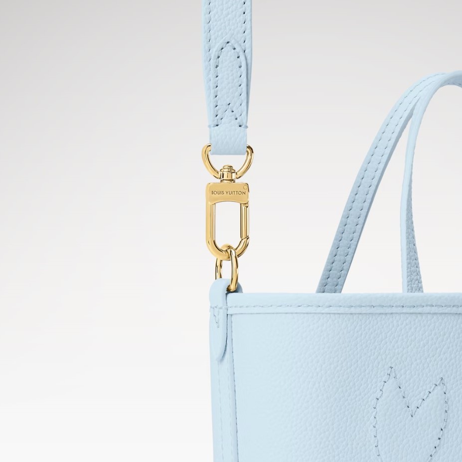 L0vis Vvtt0n Neverfull Bandoulière Inside Out BB Tote Bag 10.4in/ 26cm Monogram Sky Blue Gold Hardware For Women M28336
