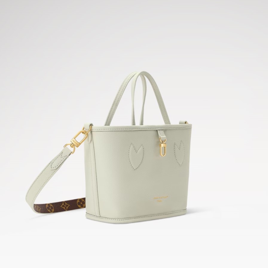 L0vis Vvtt0n Neverfull Bandoulière Inside Out BB Tote Bag 10.4in/ 26cm Monogram Celadon Gold Hardware For Women M28236