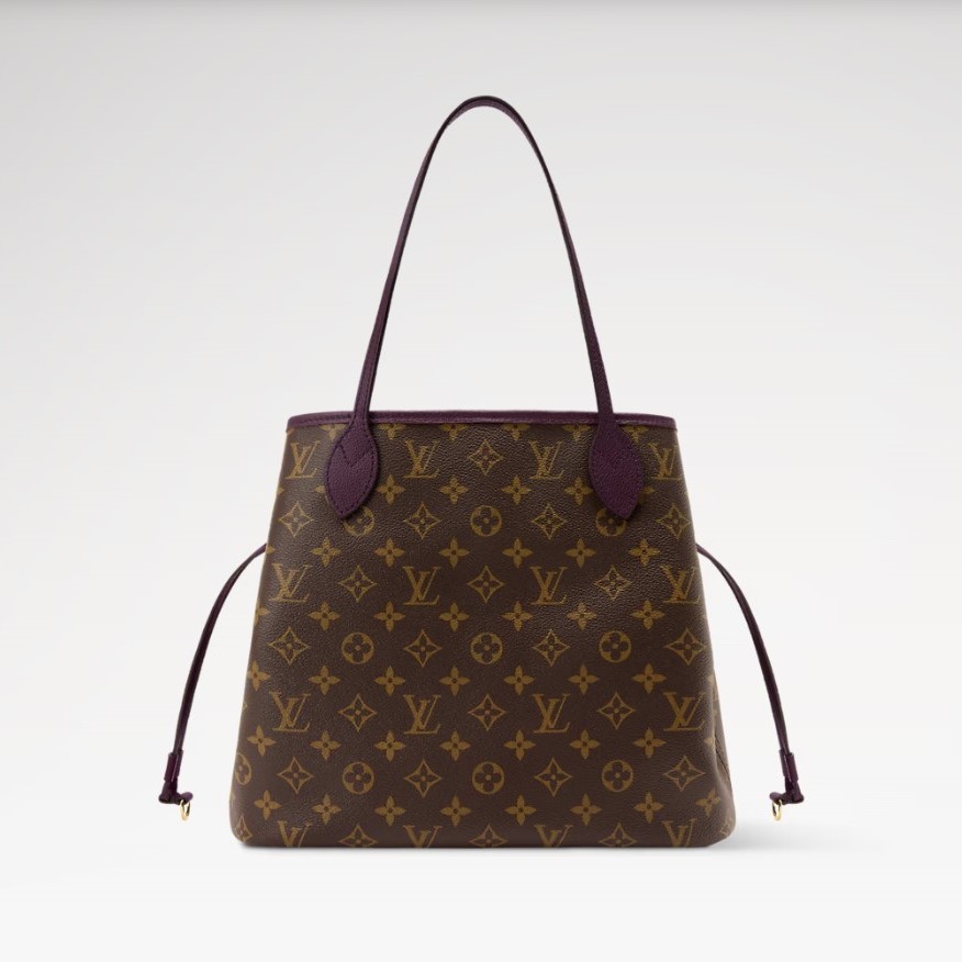 L0vis Vvtt0n Neverfull Inside Out MM Tote Bag 12.2in/ 31cm Monogram/ Purple Gold Hardware For Women M28377