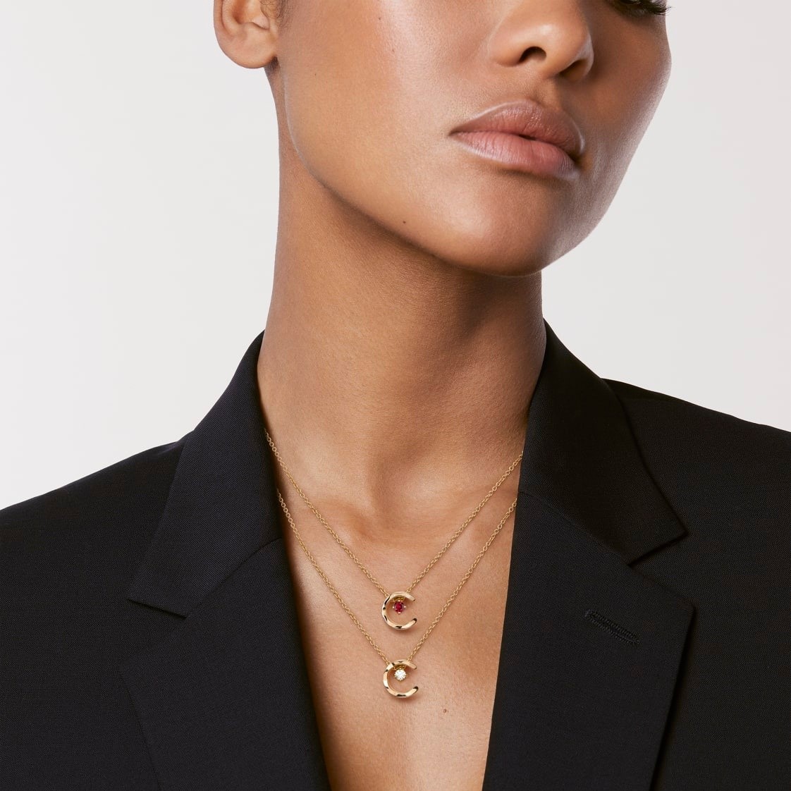 Ch**el Coco Necklace Beige Gold Hardware For Women J13043