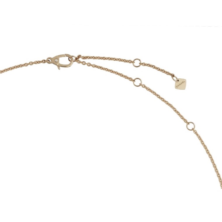Ch**el Coco Necklace Beige Gold Hardware For Women J13043