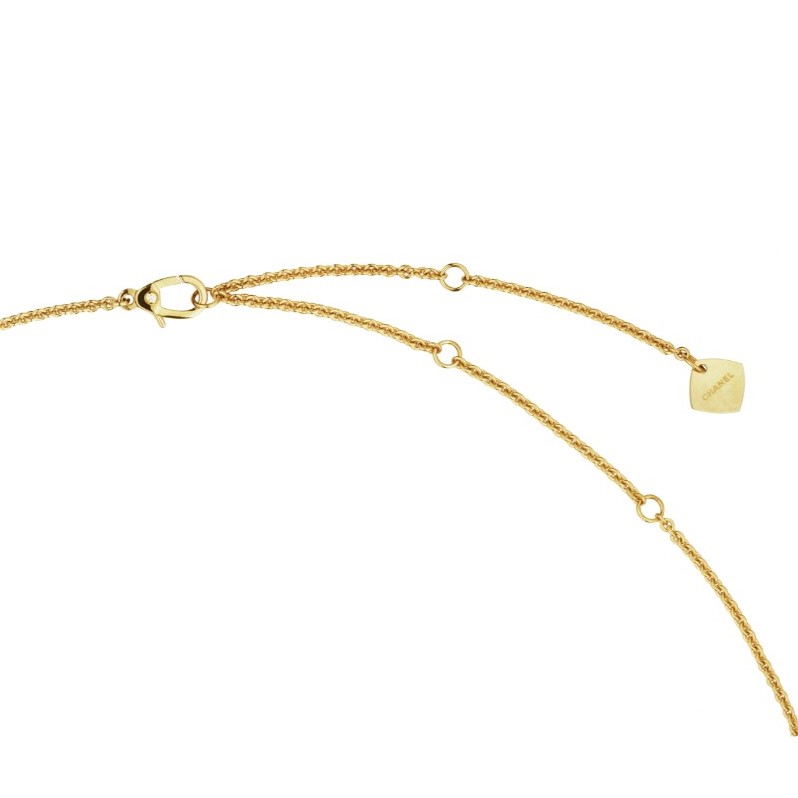 Ch**el Coco Necklace Gold Hardware For Women J13215