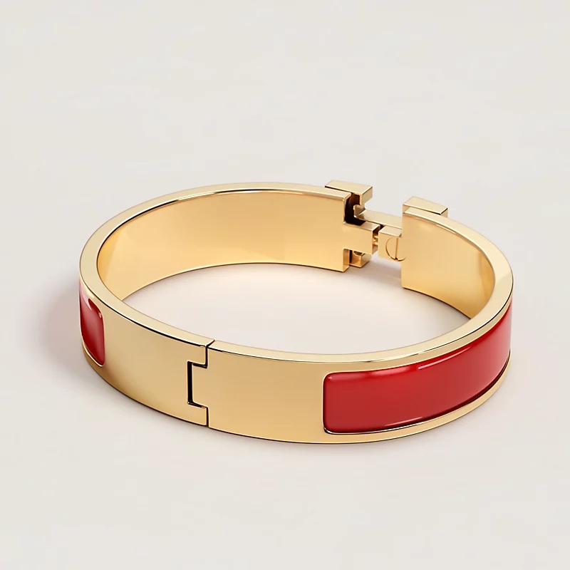 H**me5 Clic H Bracelet Rouge Amarante Gold Hardware For Women H700001F 94PM