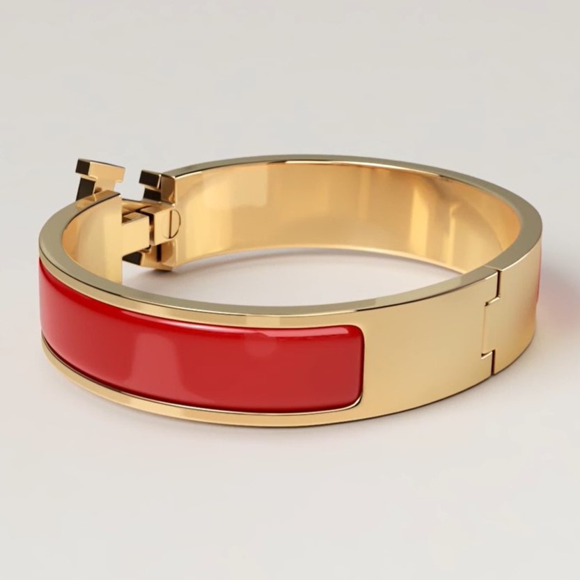 H**me5 Clic H Bracelet Rouge Amarante Gold Hardware For Women H700001F 94PM