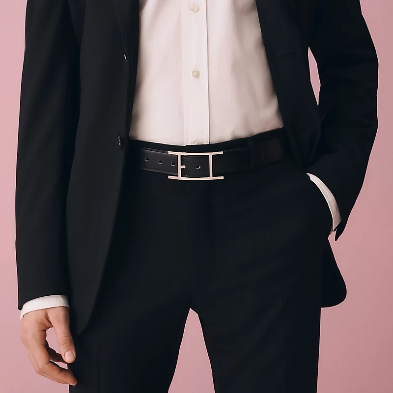 H**me5 Quentin 32mm Reversible Belt Noir/ Brown For Men H054550CKAA085