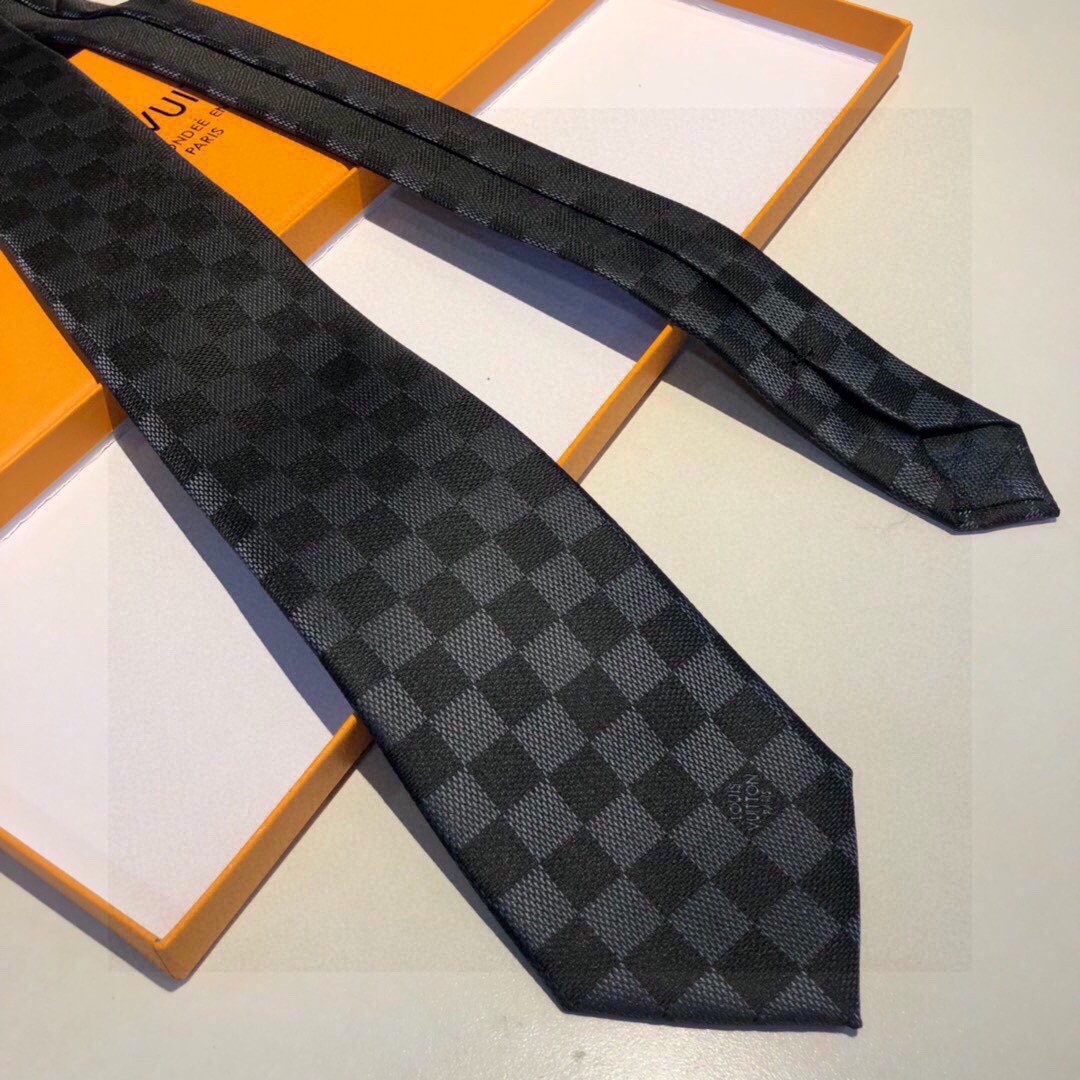 L0vis Vvtt0n Damier Classique Tie Black LV Men Tie M78752